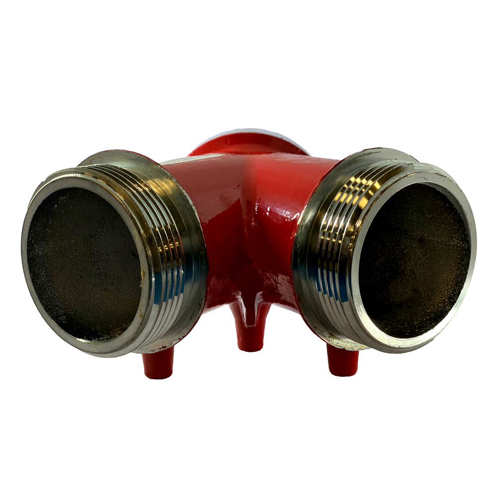Plain Wye, Brass, 2.5" Female NH/NST, 2.5" Male NH/NST, Red, Fast - Image 3