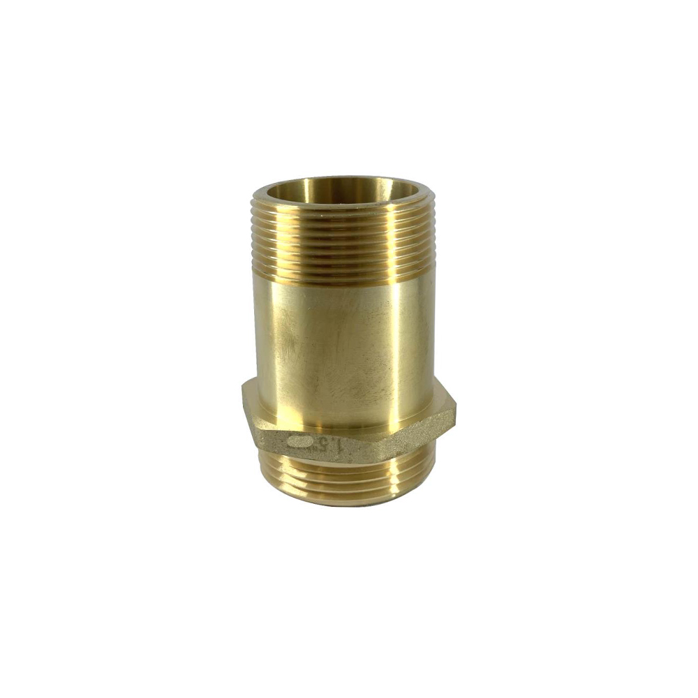 Adapter, Brass, 1.5" Male NPT, 1.5" Male NYFD, Pin rack nipple, Fast