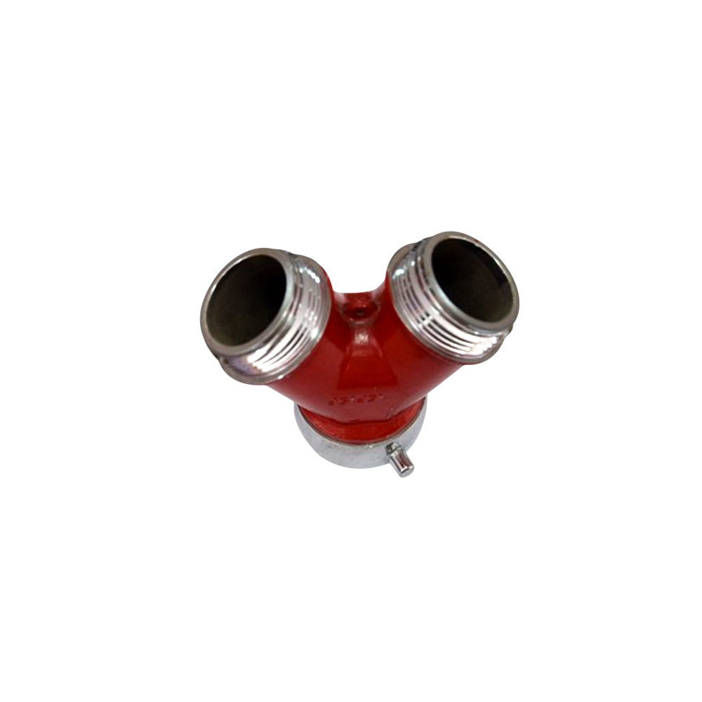 Plain Wye, Brass, 1.5" Female NH/NST, 1.5" Male NH/NST, Red