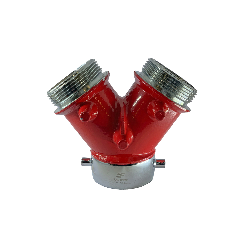 Plain Wye, Brass, 2.5" Female NH/NST, 2.5" Male NH/NST, Red, Fast - Image 4