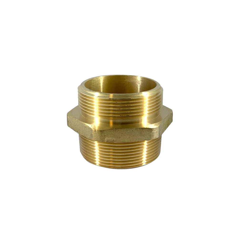 Adapter, Brass, 1" Male NH/NST, 1" Male NPT, Hex, Fast