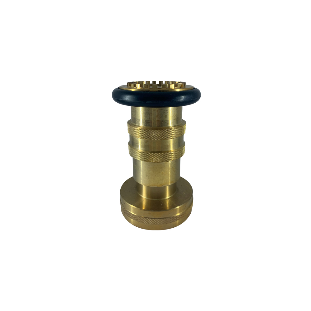 Nozzle, Brass, 1.5", NPSH, 88GPM@100PSI, 90°, with Bumper, Fast