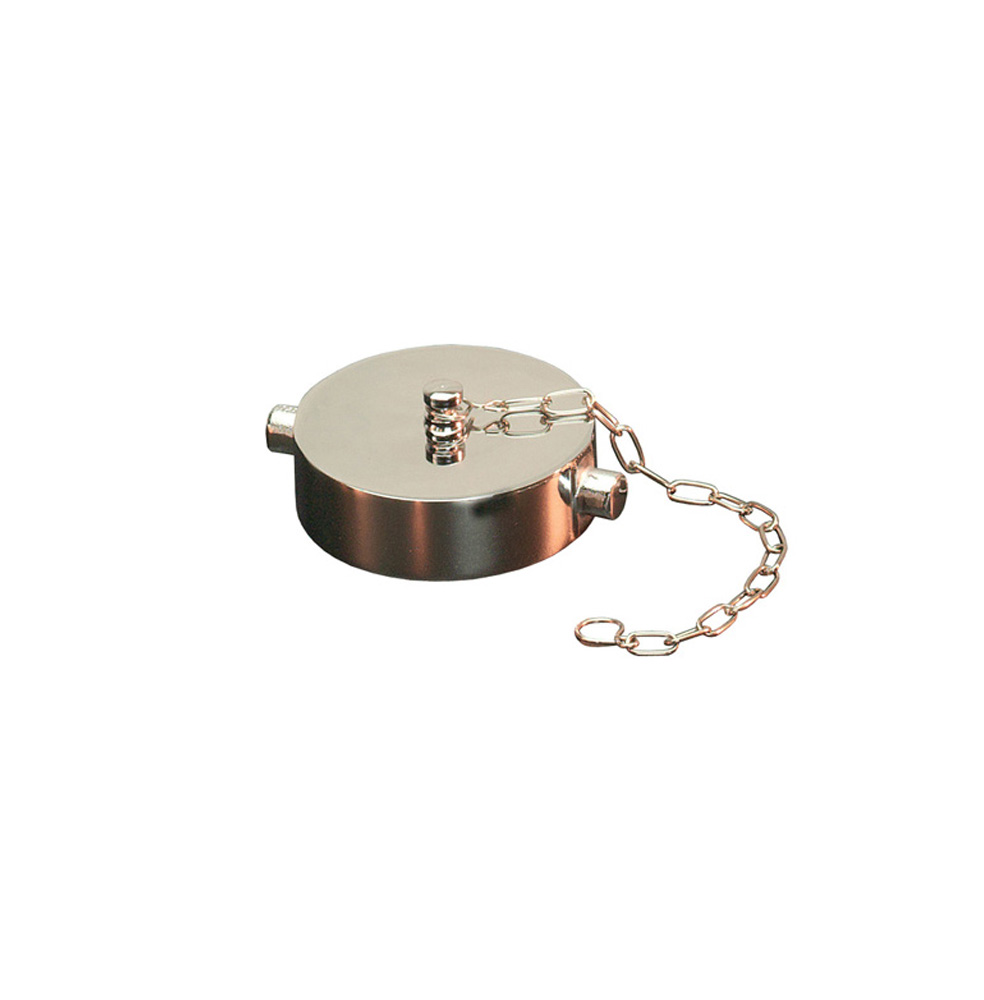 Cap, Brass, 1.5" NH/NST, Chain, Pin. Polished, Fast