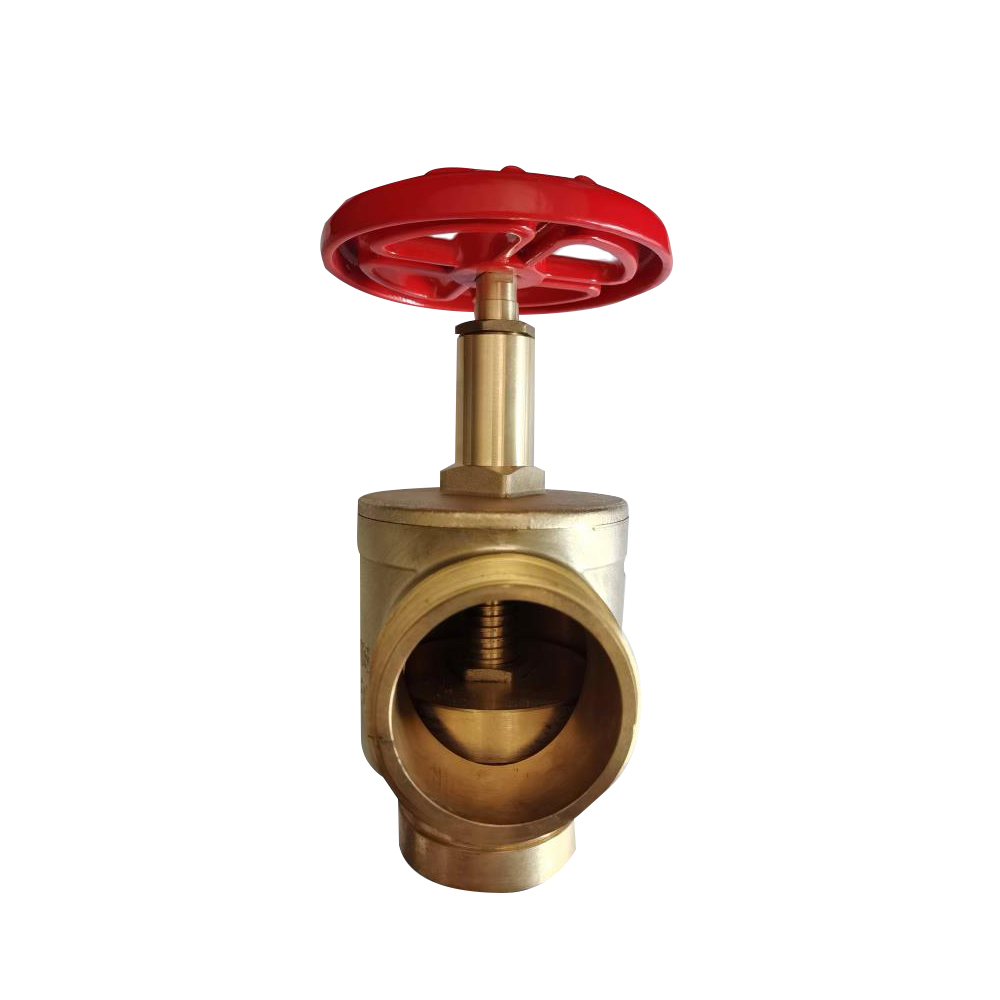 Angle Hose Valve, Forged DZR brass, Red Aluminum handwheel, Inlet 2.5″ (73mm) Grooved, Outlet 2.5″ Male NH/NST, Max working pressure: 300psi @ 70 ° F (21 °C), FM approved, UL listed, ULC listed, Fast - Image 2