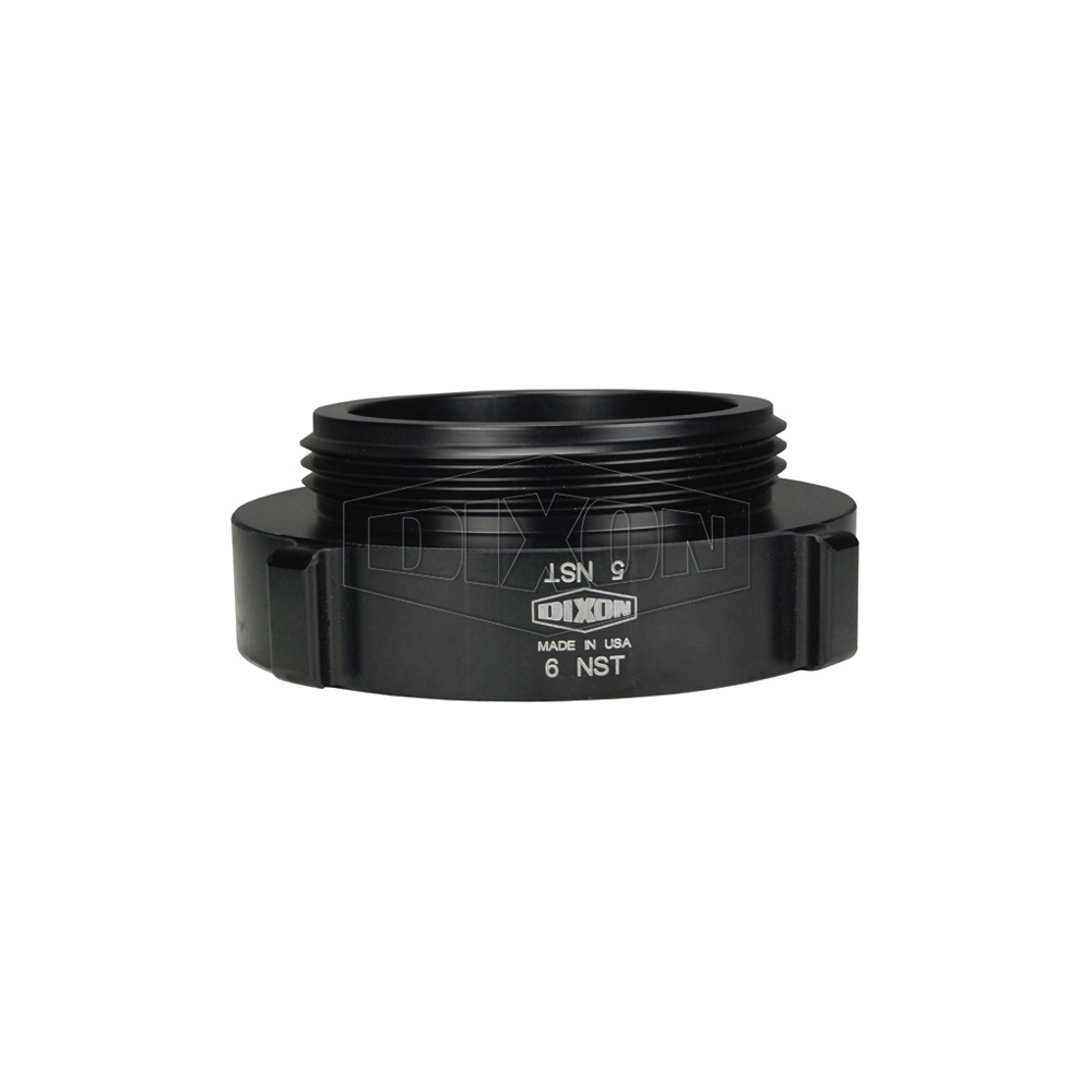 Adapter, Aluminum, 4.5″ Female NH/NST, 2.5″ Male NST/NH, Rocker, Ridged, Black anodized, Dixon N37-45F25F